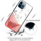For iPhone 13 Pro Marble Tempered Glass Back Cover TPU Border Case (HCBL-24) - 2