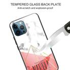 For iPhone 13 Pro Marble Tempered Glass Back Cover TPU Border Case (HCBL-24) - 4