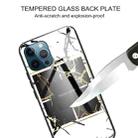 For iPhone 13 Pro Marble Tempered Glass Back Cover TPU Border Case (HCBL-22) - 4