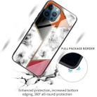For iPhone 13 Pro Marble Tempered Glass Back Cover TPU Border Case (HCBL-1) - 2