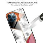 For iPhone 13 Pro Marble Tempered Glass Back Cover TPU Border Case (HCBL-1) - 4