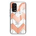 Marble Tempered Glass Back Cover TPU Border Case For OnePlus Nord 2 5G(HCBL-6) - 1