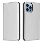 For iPhone 13 Pro Fierre Shann PU Leather Texture Horizontal Flip Leather Case with Holder & Card Slots & Wallet  (White) - 1