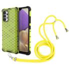 For Samsung Galaxy A32 4G Shockproof Honeycomb PC + TPU Case with Neck Lanyard(Green) - 1