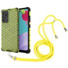 For Samsung Galaxy A52 5G / 4G Shockproof Honeycomb PC + TPU Case with Neck Lanyard(Green) - 1