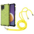 For Samsung Galaxy Galaxy M12 / F12 Shockproof Honeycomb PC + TPU Case with Neck Lanyard(Green) - 1