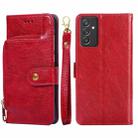 For Samsung Galaxy Quantum 2 Zipper Bag PU + TPU Horizontal Flip Leather Case with Holder & Card Slot & Wallet & Lanyard(Red) - 1