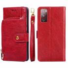 For Samsung Galaxy S20 Ultra Zipper Bag PU + TPU Horizontal Flip Leather Case with Holder & Card Slot & Wallet & Lanyard(Red) - 1