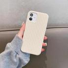 For iPhone 11 Pro Max Herringbone Texture Silicone Protective Case (White) - 1
