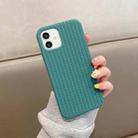 For iPhone 11 Pro Max Herringbone Texture Silicone Protective Case (Pine Green) - 1