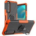 For Sony Xperia 5 III Armor Bear Shockproof PC + TPU Protective Case with Ring Holder(Orange) - 1