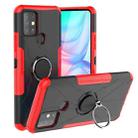 For Infinix Note 10 Armor Bear Shockproof PC + TPU Protective Case with Ring Holder(Red) - 1