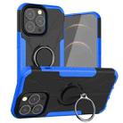 For iPhone 13 mini Armor Bear Shockproof PC + TPU Protective Case with Ring Holder (Blue) - 1