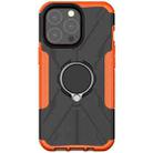 For iPhone 13 Armor Bear Shockproof PC + TPU Protective Case with Ring Holder(Orange) - 2