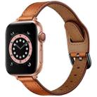 Women Starry Sky Style Leather Watch Band For Apple Watch Series 8&7 41mm / SE 2&6&SE&5&4 40mm / 3&2&1 38mm(Brown Black Buckle) - 1