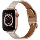 Women Starry Sky Style Leather Watch Band For Apple Watch Series 9&8&7 41mm / SE 3&SE 2&6&SE&5&4 40mm / 3&2&1 38mm(Creamy-white) - 1