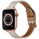 Women Starry Sky Style Leather Watch Band For Apple Watch Ultra 49mm / Series 8&7 45mm / SE 2&6&SE&5&4 44mm / 3&2&1 42mm(Creamy-white) - 1