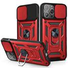For iPhone 13 mini Sliding Camera Cover Design TPU+PC Protective Case (Red) - 1