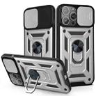 For iPhone 13 Pro Max Sliding Camera Cover Design TPU+PC Protective Case (Silver) - 1