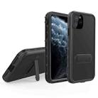 For iPhone 11 Pro RedPepper Shockproof Waterproof Solid Color PC + TPU Protective Case with Holder(Black) - 1