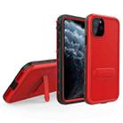 For iPhone 11 Pro RedPepper Shockproof Waterproof Solid Color PC + TPU Protective Case with Holder(Red) - 1