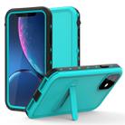 For iPhone 11 RedPepper Shockproof Waterproof Solid Color PC + TPU Protective Case with Holder(Blue) - 1