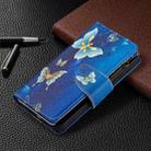 For iPhone 13 mini Colored Drawing Pattern Zipper Horizontal Flip Leather Case with Holder & Card Slots & Wallet (Gold Butterfly) - 6