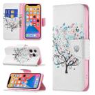 For iPhone 13 mini Colored Drawing Pattern Horizontal Flip Leather Case with Holder & Card Slots & Wallet (Tree) - 1