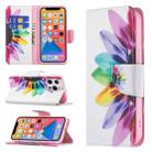 For iPhone 13 Colored Drawing Pattern Horizontal Flip Leather Case with Holder & Card Slots & Wallet(Sunflower) - 1