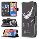 For iPhone 13 Colored Drawing Pattern Horizontal Flip Leather Case with Holder & Card Slots & Wallet(Smirk) - 1