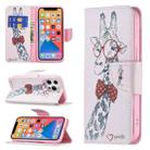 For iPhone 13 Pro Colored Drawing Pattern Horizontal Flip Leather Case with Holder & Card Slots & Wallet (Deer) - 1