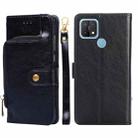 For OPPO A15 Zipper Bag PU + TPU Horizontal Flip Leather Case with Holder & Card Slot & Wallet & Lanyard(Black) - 1