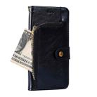 For OPPO A55 5G Zipper Bag PU + TPU Horizontal Flip Leather Case with Holder & Card Slot & Wallet & Lanyard(Black) - 2