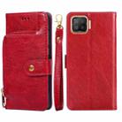 For OPPO F17 / A73 Zipper Bag PU + TPU Horizontal Flip Leather Case with Holder & Card Slot & Wallet & Lanyard(Red) - 1
