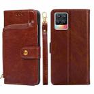 For Realme 8 / 8 Pro Zipper Bag PU + TPU Horizontal Flip Leather Case with Holder & Card Slot & Wallet & Lanyard(Brown) - 1