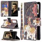 For vivo V21e 5G Colored Drawing Pattern Zipper Horizontal Flip Leather Case with Holder & Card Slots & Wallet(Flower Elephants) - 1