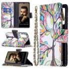 For vivo V21e 5G Colored Drawing Pattern Zipper Horizontal Flip Leather Case with Holder & Card Slots & Wallet(Big Tree) - 1