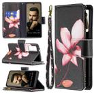 For vivo V21e 5G Colored Drawing Pattern Zipper Horizontal Flip Leather Case with Holder & Card Slots & Wallet(Lotus) - 1