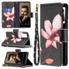For vivo V21e 5G Colored Drawing Pattern Zipper Horizontal Flip Leather Case with Holder & Card Slots & Wallet(Lotus) - 1