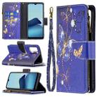 For vivo Y20 Colored Drawing Pattern Zipper Horizontal Flip Leather Case with Holder & Card Slots & Wallet(Purple Butterfly) - 1