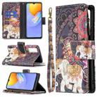 For vivo Y51 2020/Y51a/Y51s Colored Drawing Pattern Zipper Horizontal Flip Leather Case with Holder & Card Slots & Wallet(Flower Elephants) - 1