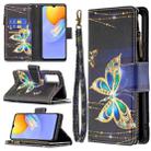 For vivo Y51 2020/Y51a/Y51s Colored Drawing Pattern Zipper Horizontal Flip Leather Case with Holder & Card Slots & Wallet(Big Butterfly) - 1