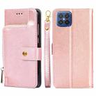 For Huawei nova 8 SE Zipper Bag PU + TPU Horizontal Flip Leather Case with Holder & Card Slot & Wallet & Lanyard(Rose Gold) - 1