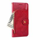 For Huawei Mate 40 Pro+ Zipper Bag PU + TPU Horizontal Flip Leather Case with Holder & Card Slot & Wallet & Lanyard(Red) - 6