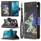 For OPPO A7 Colored Drawing Pattern Zipper Horizontal Flip Leather Case with Holder & Card Slots & Wallet(Big Butterfly) - 1