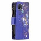 For OPPO A15 Colored Drawing Pattern Zipper Horizontal Flip Leather Case with Holder & Card Slots & Wallet(Purple Butterfly) - 3