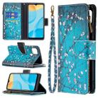 For OPPO A15 Colored Drawing Pattern Zipper Horizontal Flip Leather Case with Holder & Card Slots & Wallet(Plum Blossom) - 1