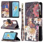 For OPPO A54 4G/A55 5G Colored Drawing Pattern Zipper Horizontal Flip Leather Case with Holder & Card Slots & Wallet(Flower Elephants) - 1