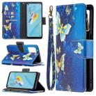 For OPPO A54 4G/A55 5G Colored Drawing Pattern Zipper Horizontal Flip Leather Case with Holder & Card Slots & Wallet(Gold Butterfly) - 1