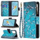 For OPPO A54 4G/A55 5G Colored Drawing Pattern Zipper Horizontal Flip Leather Case with Holder & Card Slots & Wallet(Plum Blossom) - 1